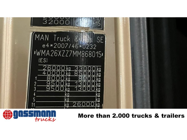 MAN TGX 33.580 6x4 BB, Intarder, zZGG 150.000kg 