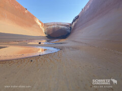 ANDERE Semitrailer Tipper Steel half pipe body 91m³ 