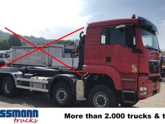 MAN TGS 41.480 8X8 BB, Bender Stahlmulde ca. 18m³, 