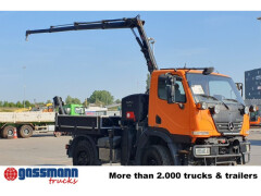 Unimog U 20 4x4, Zapfwelle, Kran Hiab 022D-3 HiDuo, 